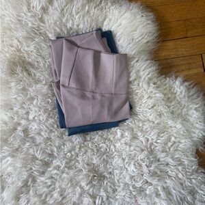 Vuori Soft Pink and Black Leggings